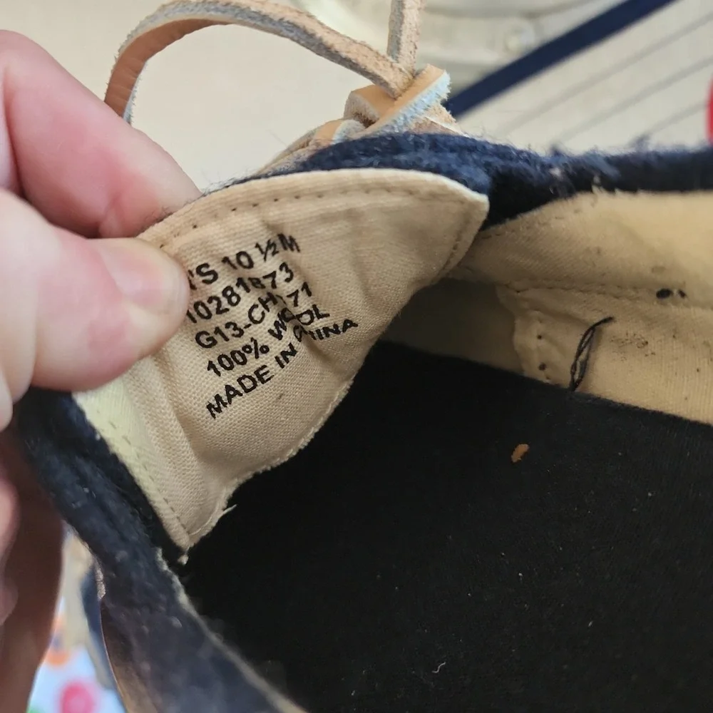 Sperry Top-Sider Bahama 2-Eye Wool Men's Boat Shoes Navy Blue 10.5 M 10281873
